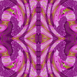 Fractal - gold green Purple