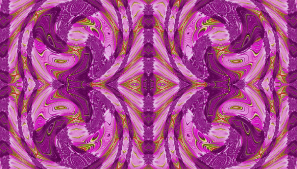 Fractal - gold green Purple